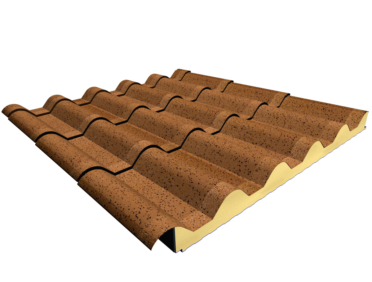 Roof Panel PUR Tile Imitation